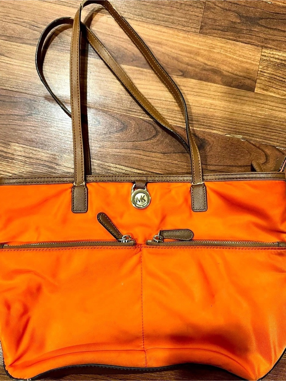 Michael Kors Orange & Brown Tote
